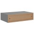 Estantes de pared con cajón 2 uds MDF gris 40x23,5x10