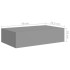 Estantes de pared con cajón 2 uds MDF gris 40x23,5x10