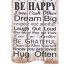 Perchero de pared FAMILY RULES con 6 ganchos 120x40