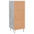 Aparador de madera contrachapada gris hormigón 34,5x34x90