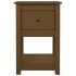 Mesita de noche madera maciza de pino marrón miel 40x35x61,5