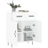 Aparador de madera contrachapada blanco brillante 69,5x34x90