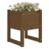 Jardinera 2 uds madera maciza de pino marrón miel 40x40x52,5