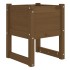Jardinera 2 uds madera maciza de pino marrón miel 40x40x52,5