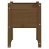Jardinera 2 uds madera maciza de pino marrón miel 40x40x52,5