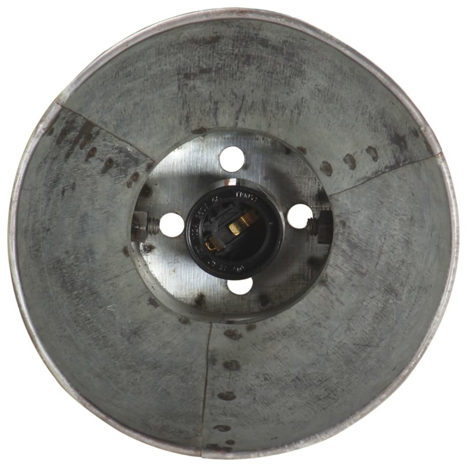 Lámpara de pared redonda estilo industrial plateada