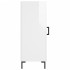 Aparador de madera contrachapada blanco brillante 34,5x34x90