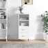 Aparador de madera contrachapada blanco brillante 34,5x34x90