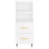 Aparador de madera contrachapada blanco brillante 34,5x34x90