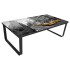 Mesa de centro con tablero de cristal