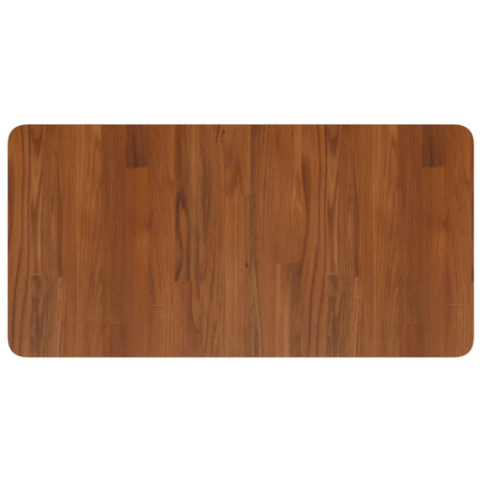 Encimera baño madera maciza tratada marrón oscuro 80x40x2,5