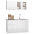 Juego muebles de cocina 4 pzas madera ingeniería blanco