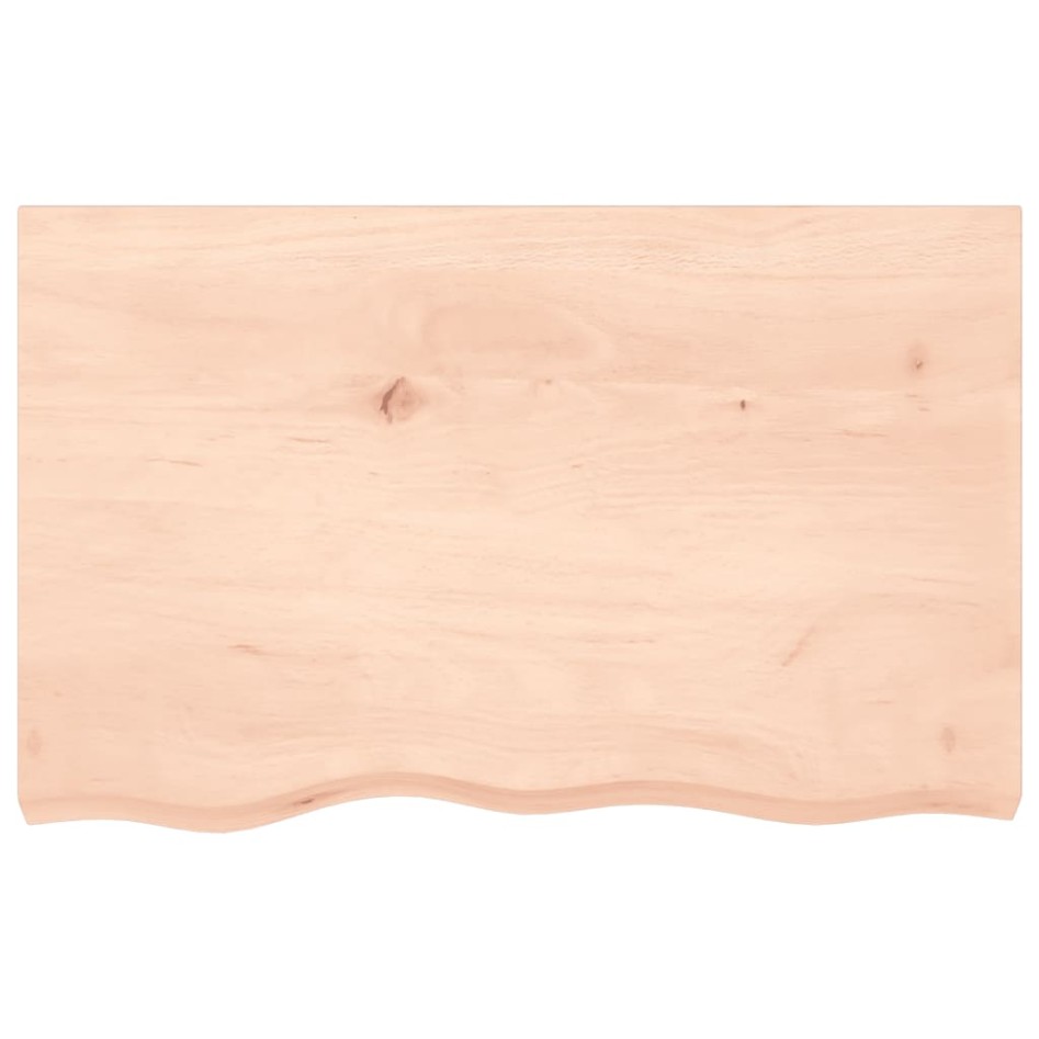 Estante de pared madera maciza de roble sin tratar 80x50x2