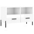 Mueble de TV madera contrachapada blanco brillo 80x36x50