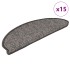 Alfombrillas autoadhesivas sisal 15 uds marrón beige 56x17x3