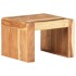 Mesa auxiliar de madera maciza de acacia 43x40x30