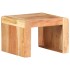 Mesa auxiliar de madera maciza de acacia 43x40x30