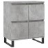 Aparador de madera contrachapada gris hormigón 60x35x70