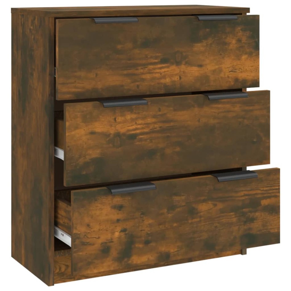 Aparador madera contrachapada color roble ahumado 60x30x70