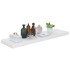 Estante flotante de pared 4 uds MDF blanco brillo
