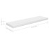 Estante flotante de pared 4 uds MDF blanco brillo