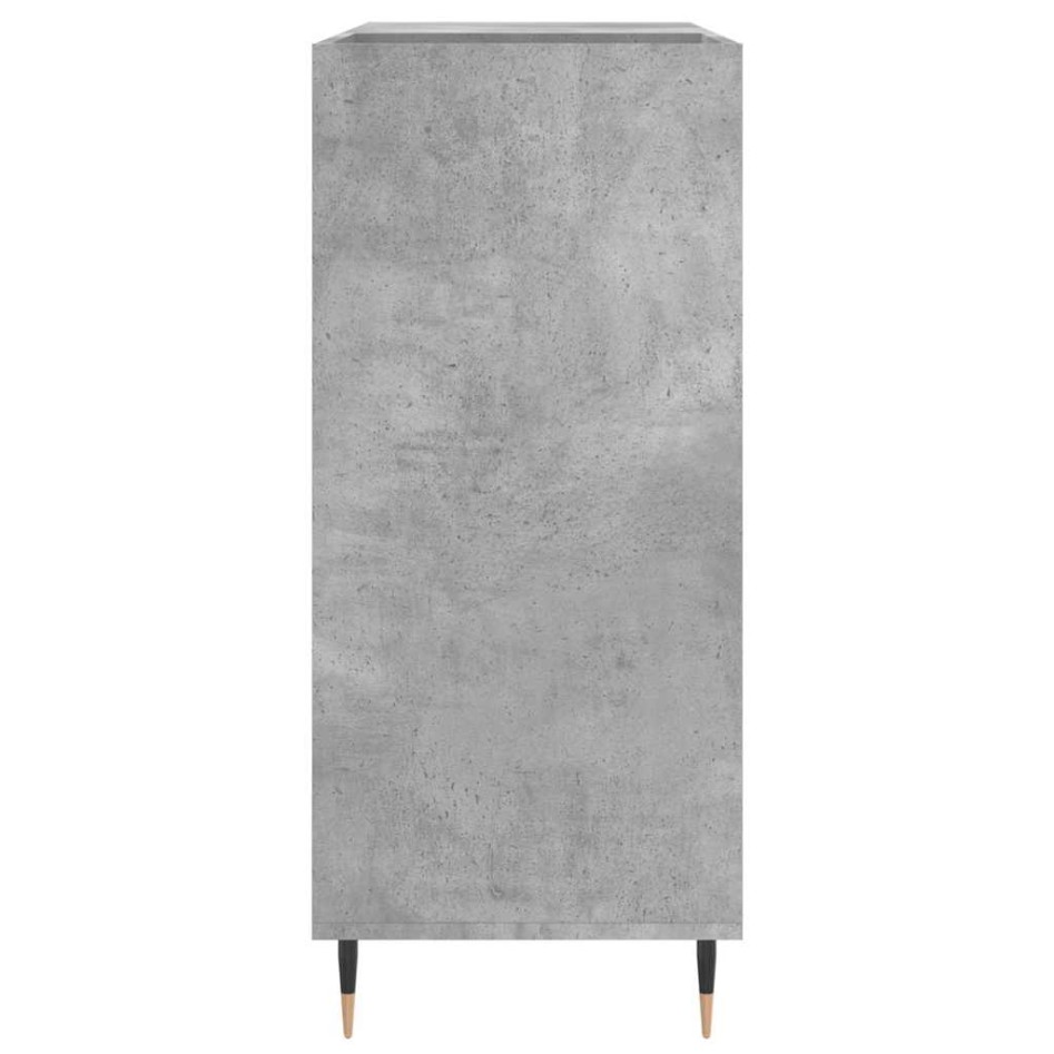 Mueble discos madera contrachapada gris hormigón 84,5x38x89