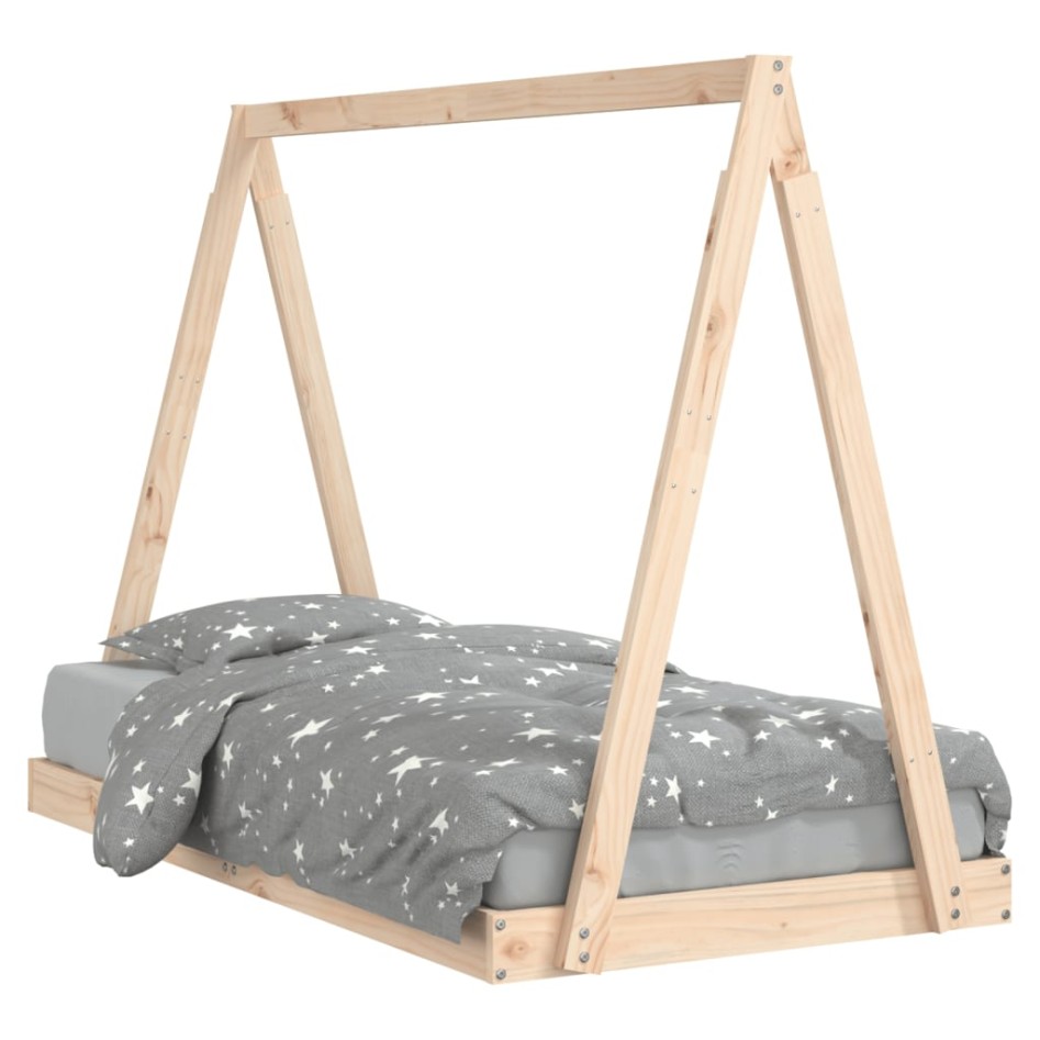 Estructura de cama para niños madera maciza de pino 80x160