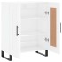 Aparador de madera contrachapada blanco brillante 69,5x34x90