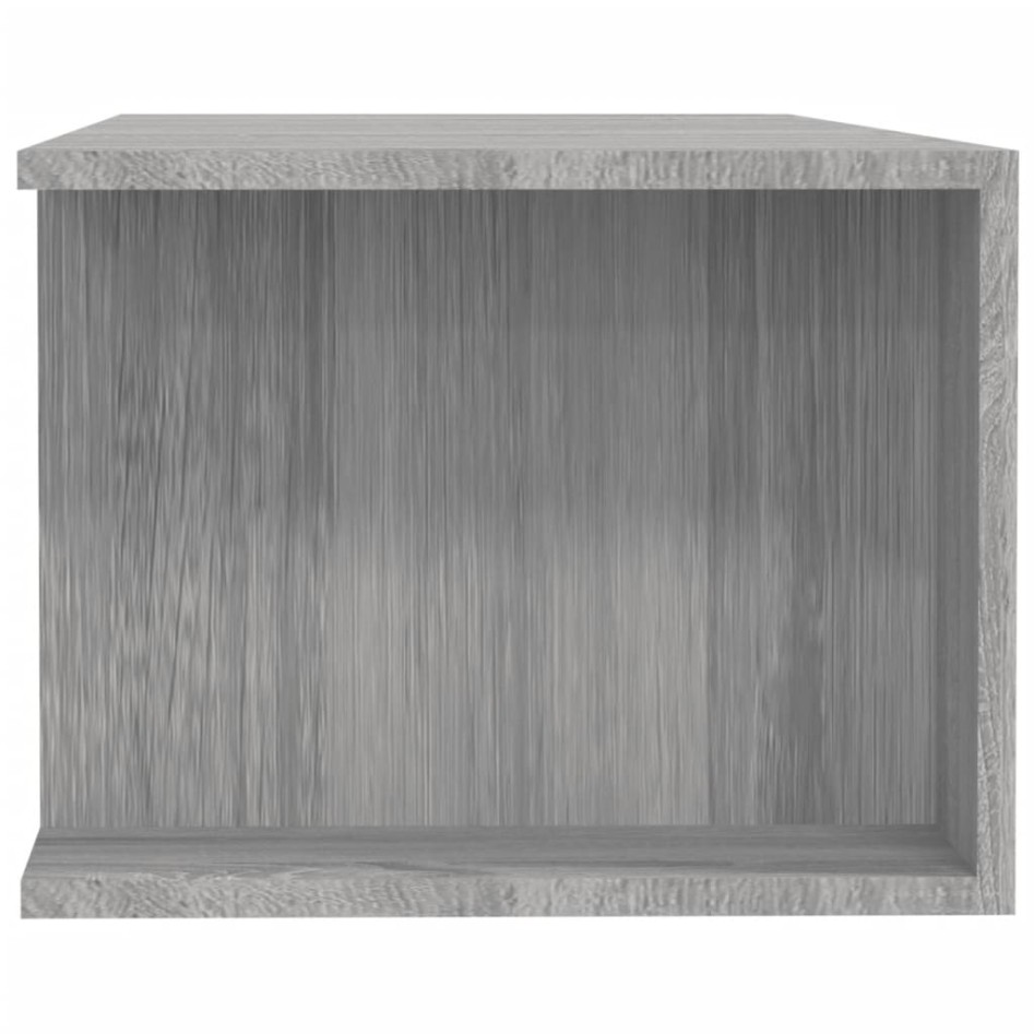 Mueble de TV con luces LED gris Sonoma 135x39x30