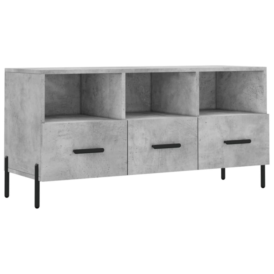 Mueble de TV madera de ingeniería gris hormigón 102x36x50