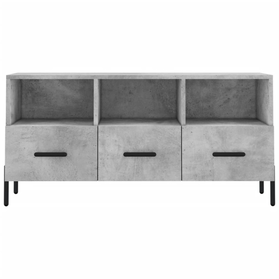 Mueble de TV madera de ingeniería gris hormigón 102x36x50