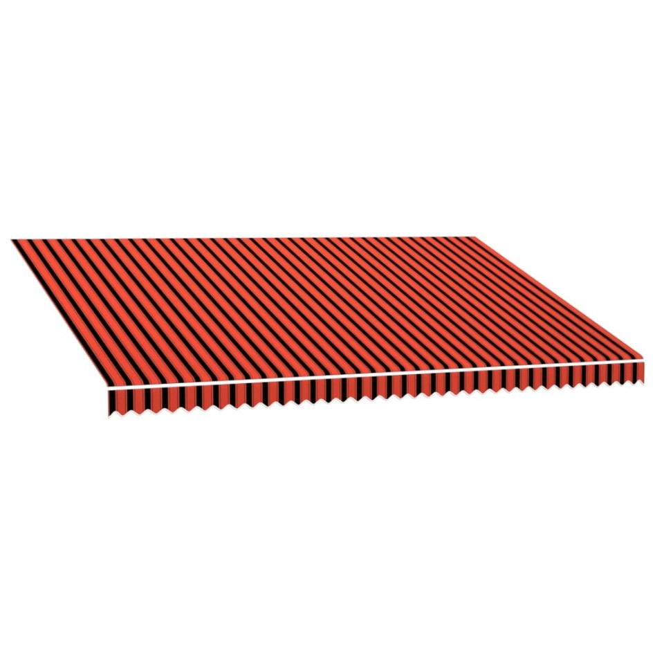 Toldo de lona naranja y marrón 500x300