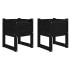 Jardinera 2 unidades madera maciza de pino negro 40x40x52,5