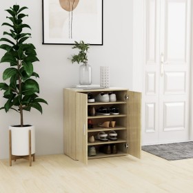 Mueble zapatero madera de ingeniería roble Sonoma 60x35x70