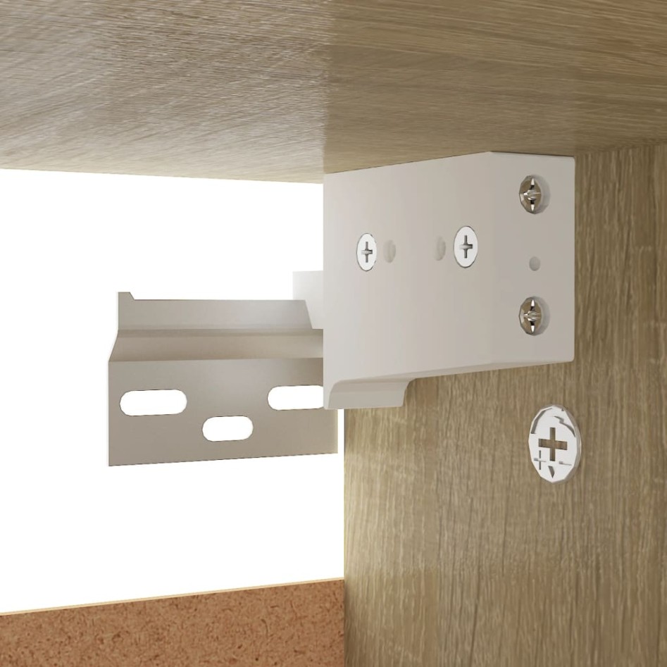 Mueble zapatero madera de ingeniería roble Sonoma 60x35x70