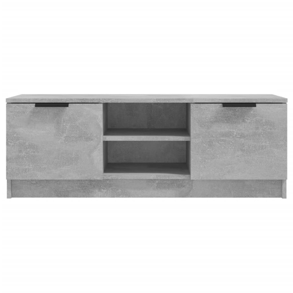 Mueble de TV madera contrachapada gris hormigón 102x35x36,5