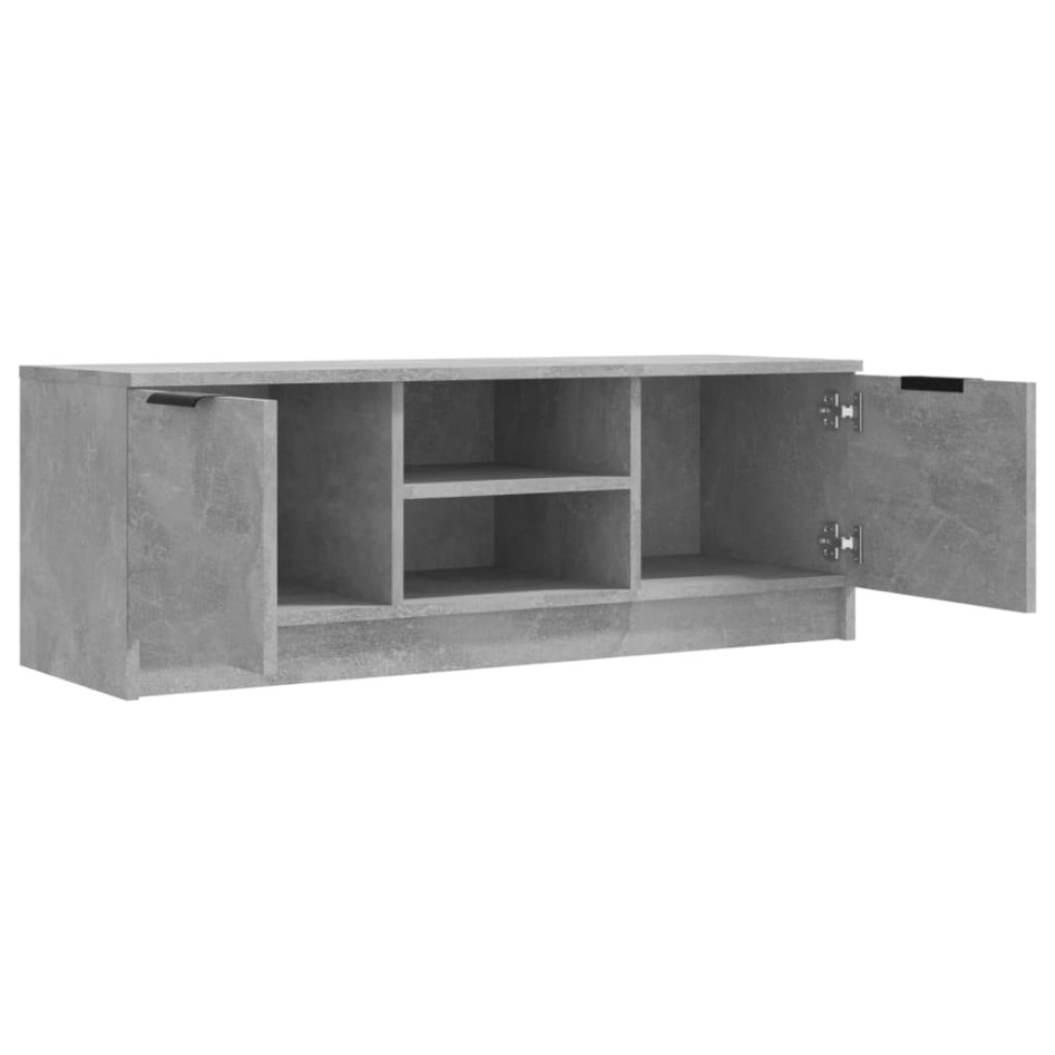 Mueble de TV madera contrachapada gris hormigón 102x35x36,5