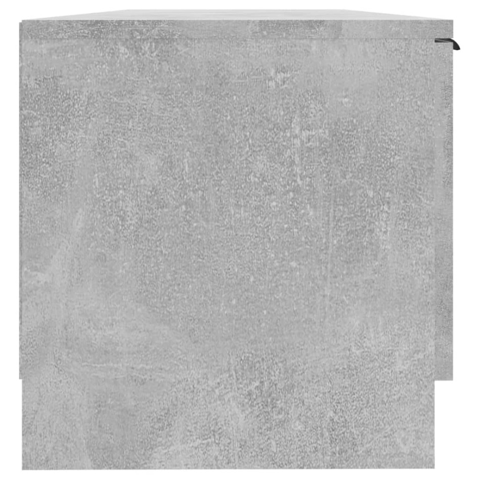 Mueble de TV madera contrachapada gris hormigón 102x35x36,5