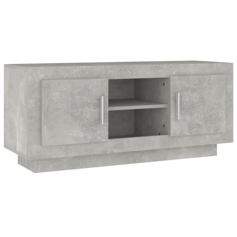 Mueble de TV madera contrachapada gris hormigón 102x35x45