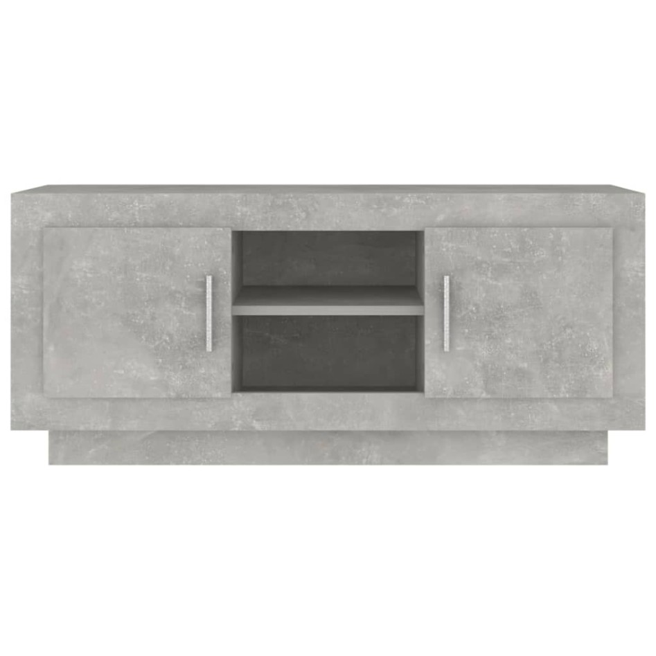 Mueble de TV madera contrachapada gris hormigón 102x35x45