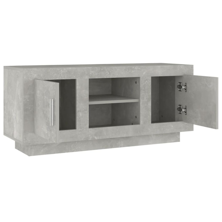 Mueble de TV madera contrachapada gris hormigón 102x35x45