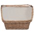 Cesta para leña con asas sauce marrón 61,5x46,5x58