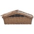 Cesta para leña con asas sauce marrón 61,5x46,5x58