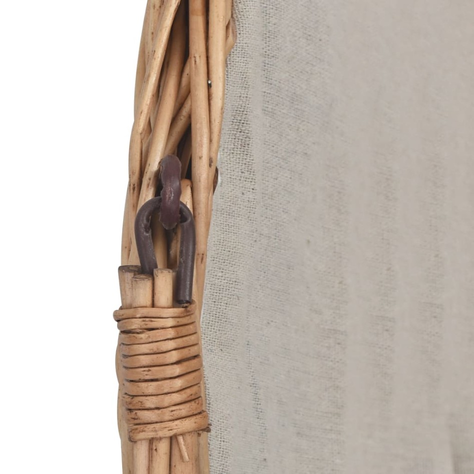 Cesta para leña con asas sauce marrón 61,5x46,5x58