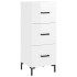 Aparador de madera contrachapada blanco brillante 34,5x34x90