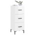 Aparador de madera contrachapada blanco brillante 34,5x34x90