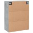Armario de pared madera ingeniería gris hormigón 69,5x34x90