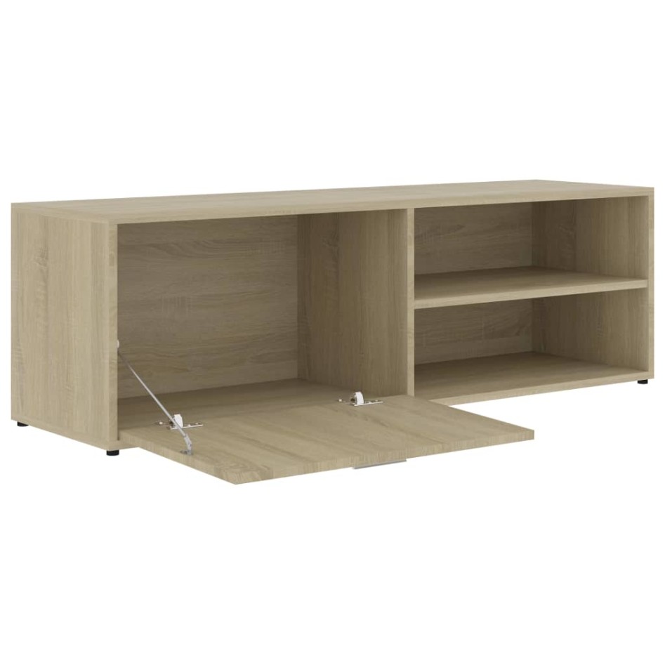 Mueble de TV madera contrachapada color roble 120x34x37