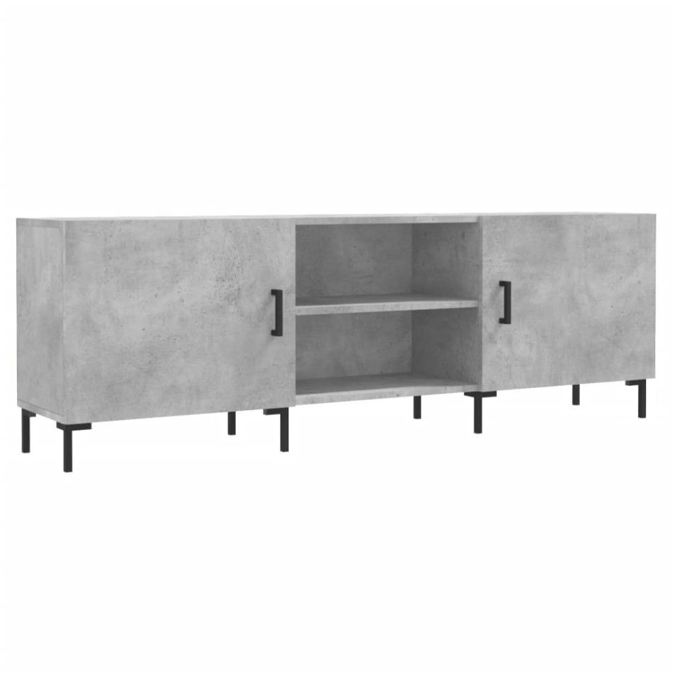 Mueble de TV madera de ingeniería gris hormigón 150x30x50