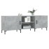 Mueble de TV madera de ingeniería gris hormigón 150x30x50